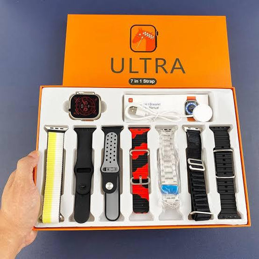 Ultra Smart Watch With 7 Straps